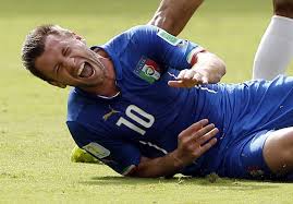 Italian Player on ground